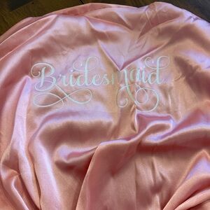 Pink Bridesmaid Satin Robe